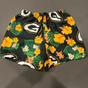 NFL Green Bay Packers Men’s Floral Hawaiian Swim Trunks